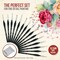 Detail Paint Brush Set, 15pcs Fine Miniature Paint Brushes Kit with Ergonomic Triangular Handle, Holder and Travel Bag, Perfect for Acrylic, Oil, Watercolor, Art, Scale, Model, Face, Paint by Numbers